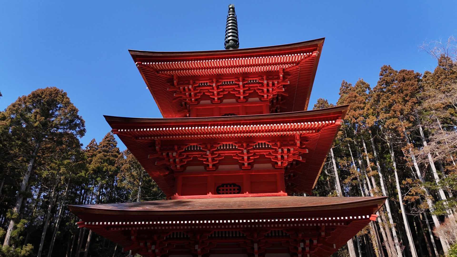 県重要文化財三重の塔が完成しました！ - 海雲山 高蔵寺（いわき市高倉町）